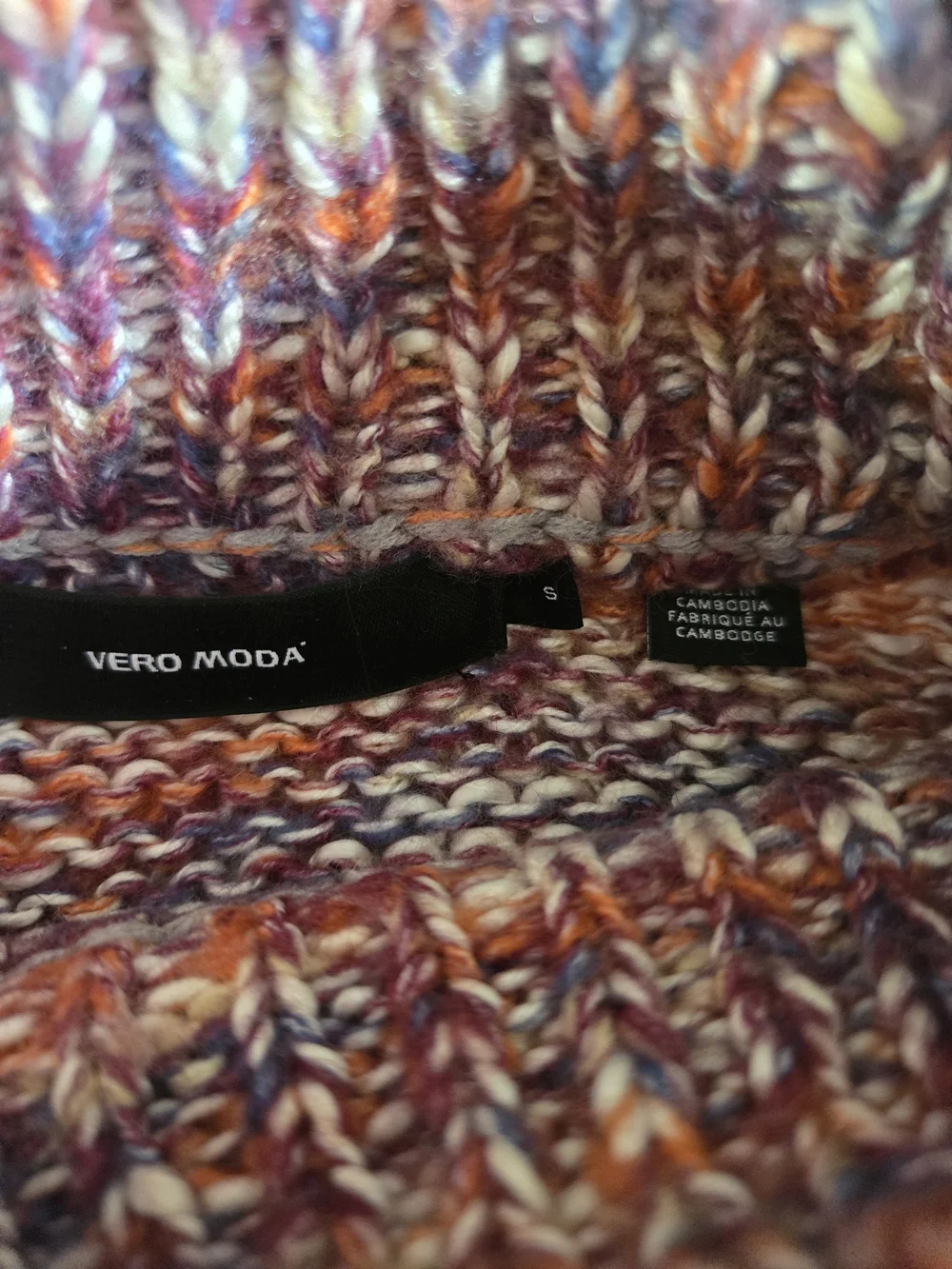 Vero Moda Multicolor Marled Turtleneck Sweater - Women Size S